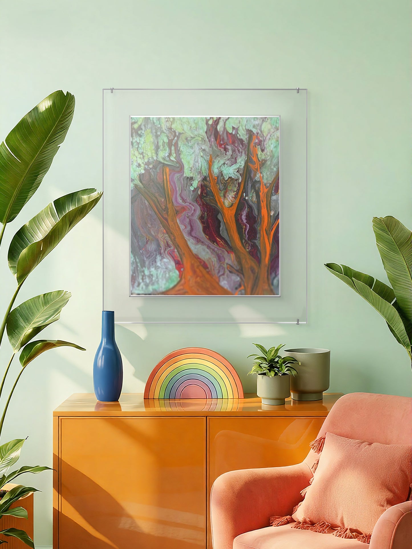 Abstract Trees of Life | Original Acrylic Painting on Canvas