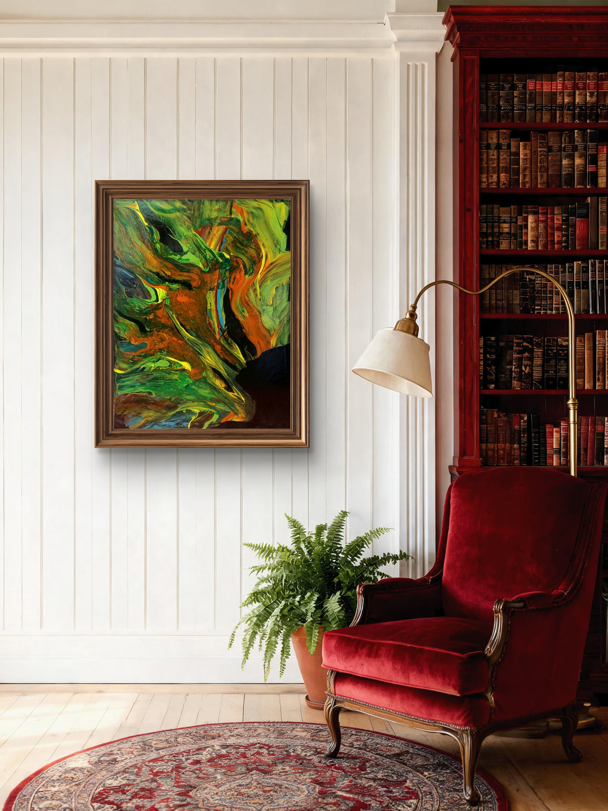 Original Painting,Lady in Abstract, Lovin tha Blues.