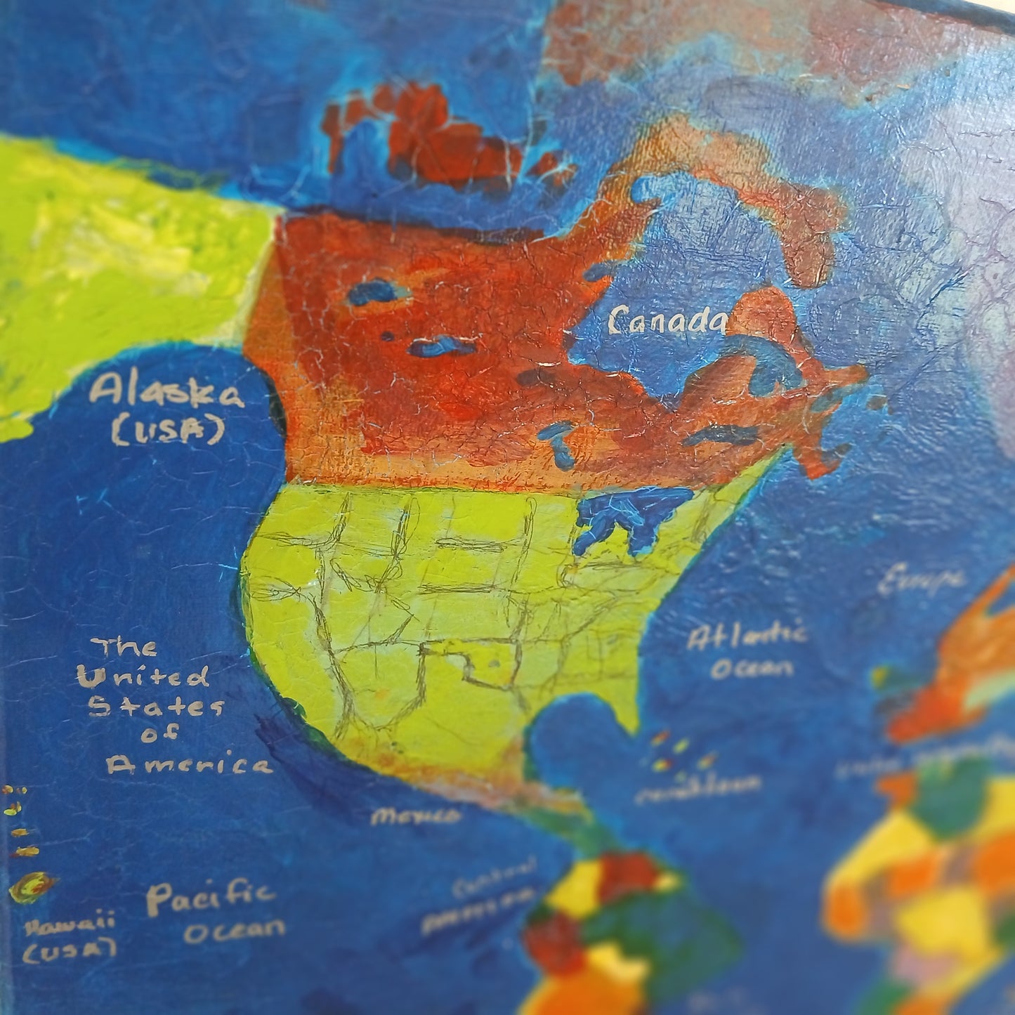 Children's World Map/Unique, Unframed Art Print/ Kids room decor