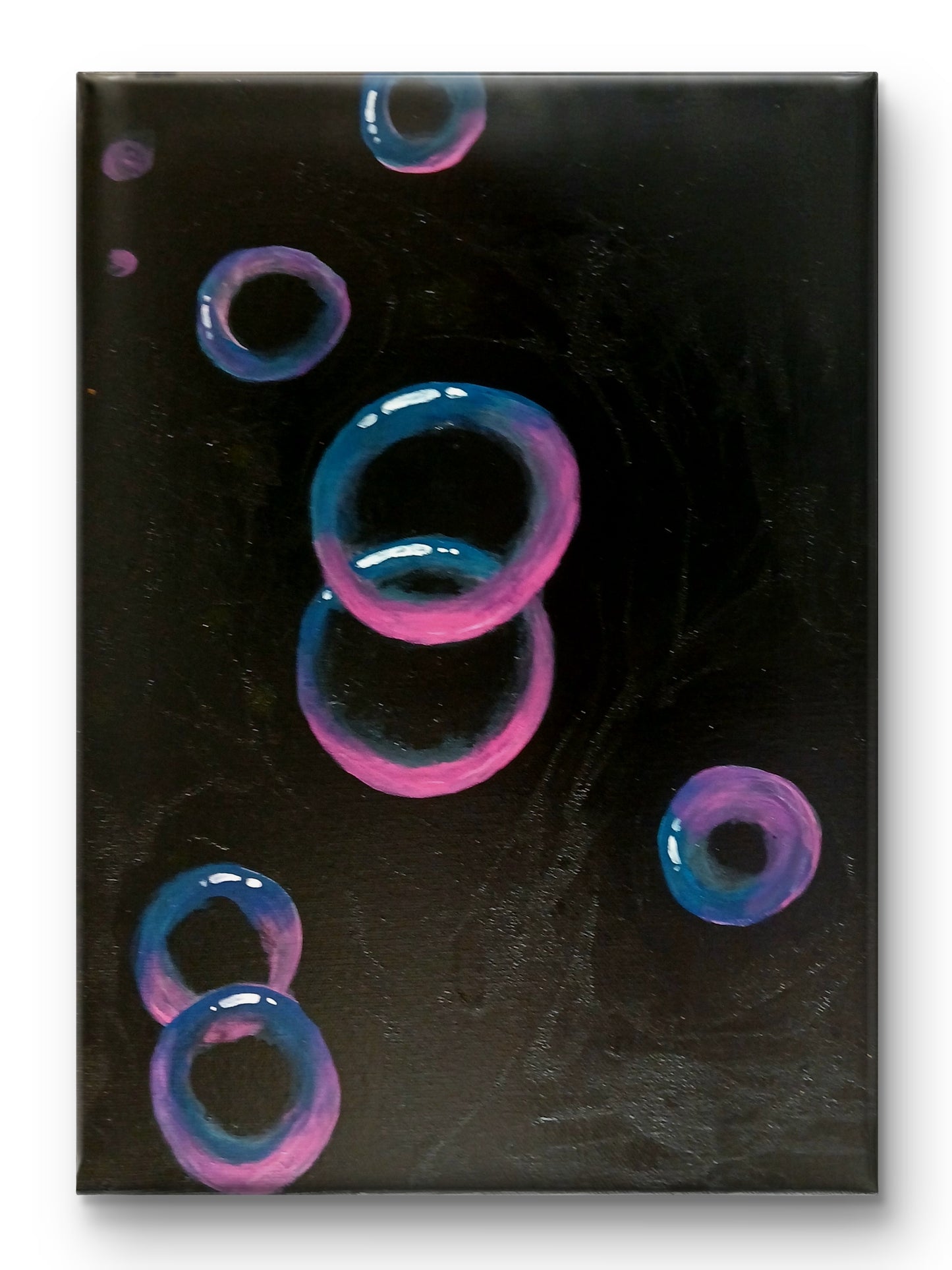 Cosmic Bubbles/3D Bubble Art Print from Abstract Galaxy beyond. Unframed/ Signed.