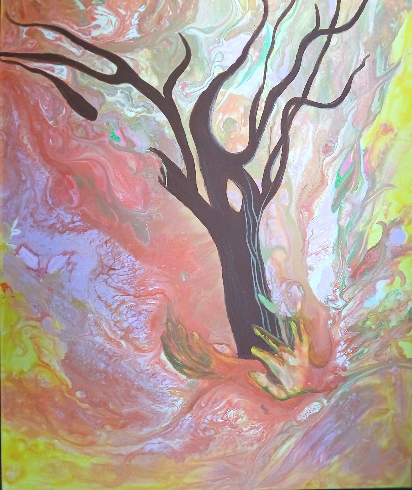 Abstract Art /Psychedelic Tree Of Life 🌳Art . A One-of-a-kind, Original Acrylic painting on Canvas.