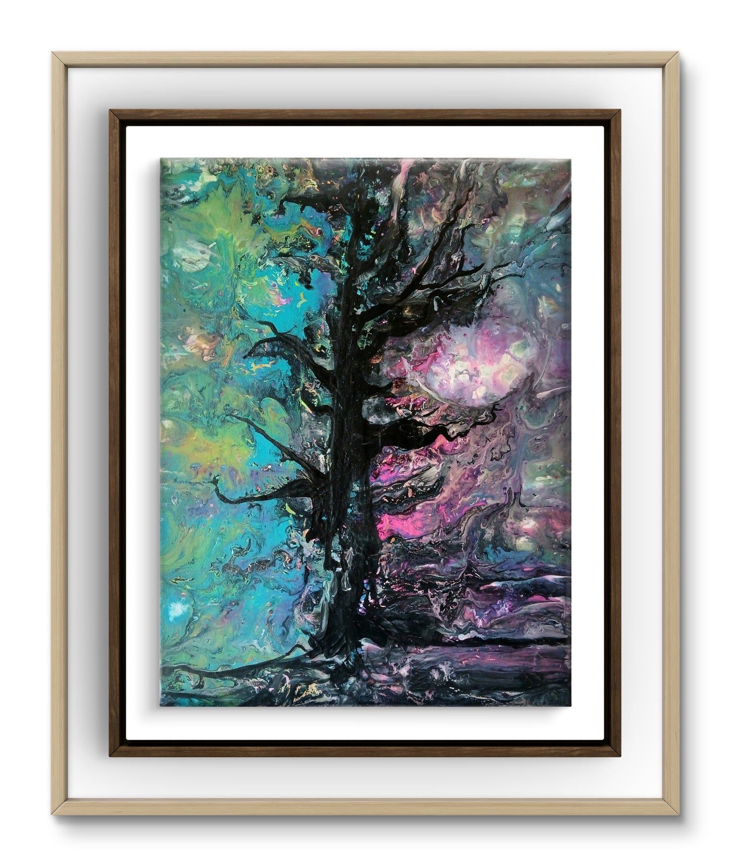 Celestial Tree — Original Abstract Fluid Art Painting