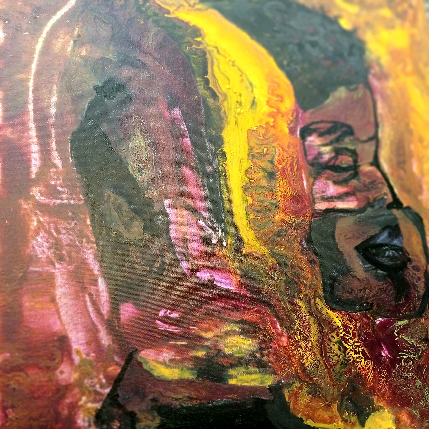 ABSTRACT ART🎨,An Original painting ,I called this Emergence. Artist karenjkane.