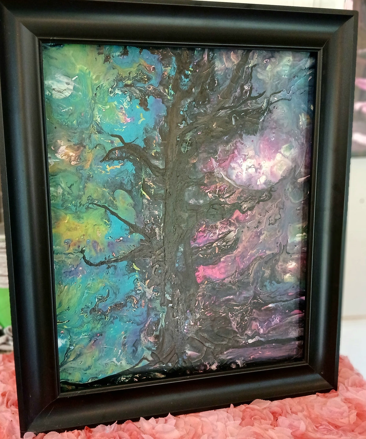 Celestial Tree — Original Abstract Fluid Art Painting