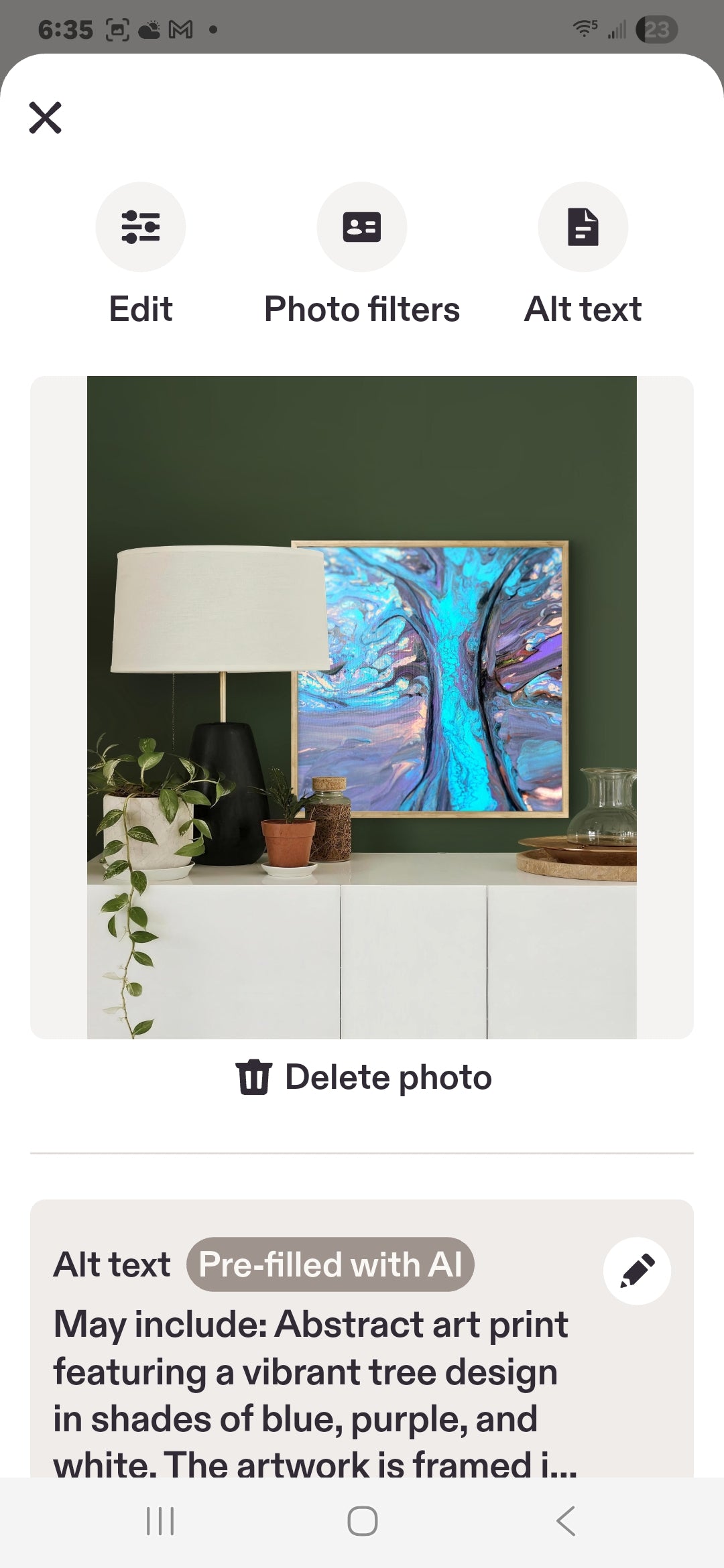 Mystical Tree of Life — Original Abstract Acrylic Painting