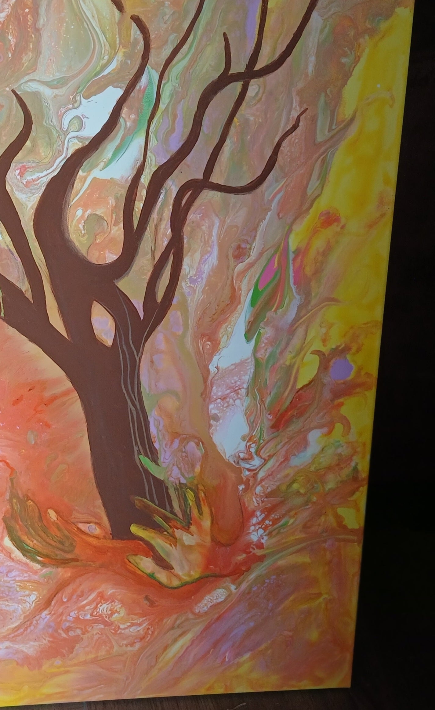 Abstract Art /Psychedelic Tree Of Life 🌳Art . A One-of-a-kind, Original Acrylic painting on Canvas.