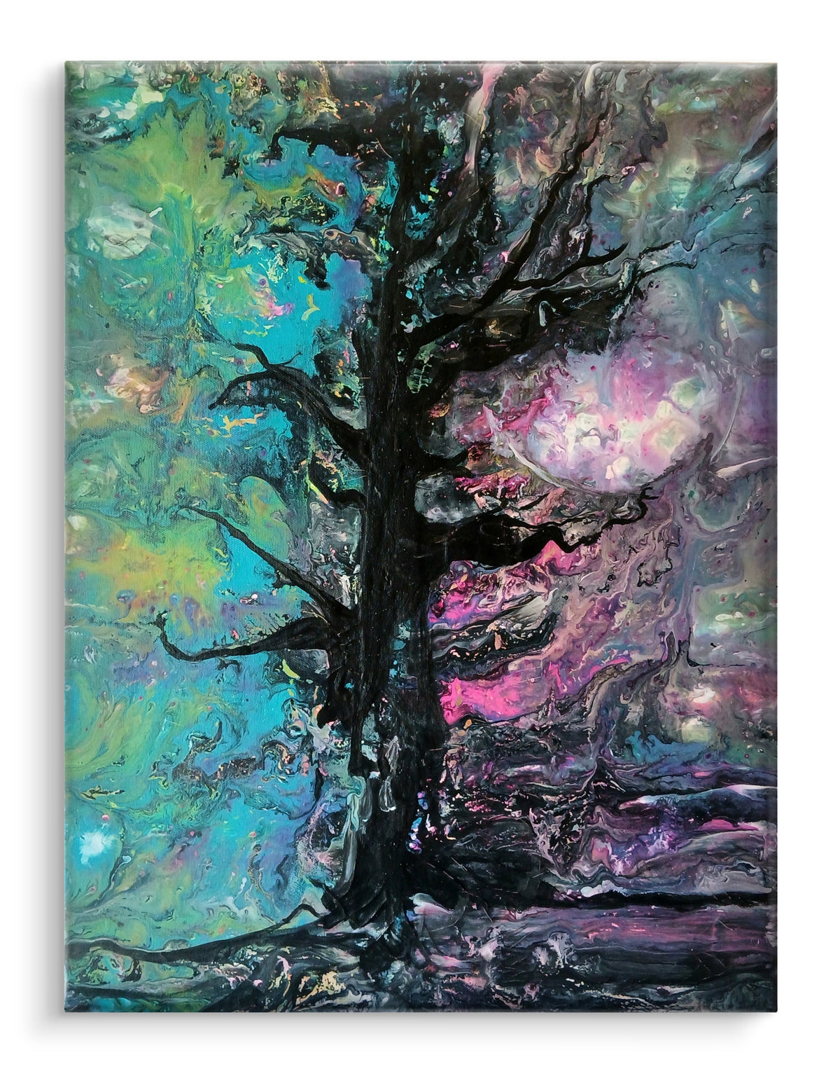 Celestial Tree — Original Abstract Fluid Art Painting