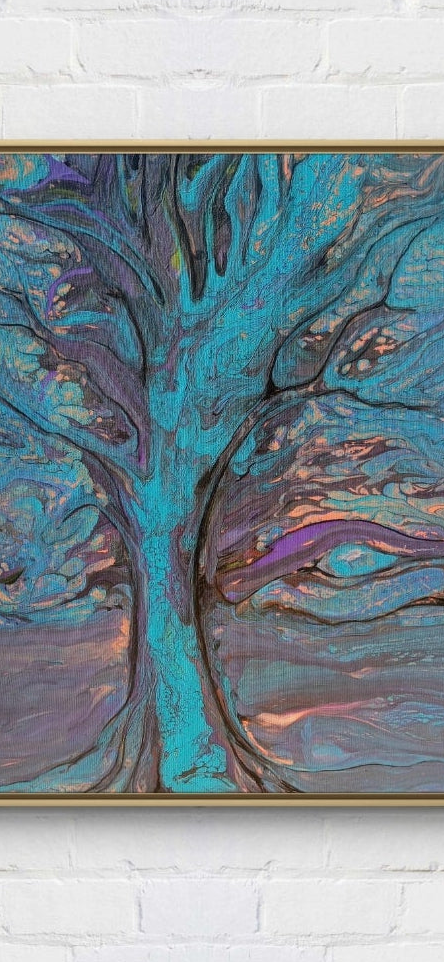 Mystical Tree of Life — Original Abstract Acrylic Painting